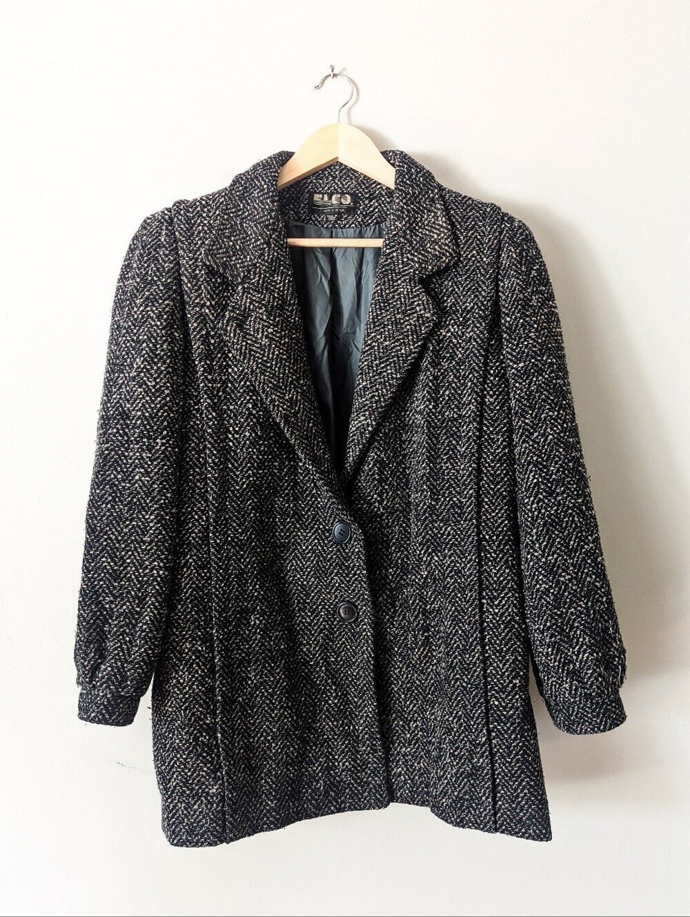 Vintage ELCO Tweed Korean Coat